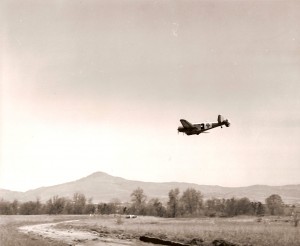 Mercy Flights Beech 18 in flight